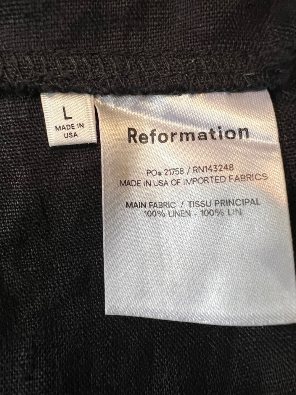Reformation Rind Linen Top L - Picture 5 of 7